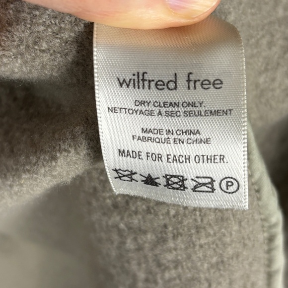 Wilfred Free Aritzia Womens Ganna Wool Shirt Jacket Shacket Sz S Merino Utility - Picture 4 of 9